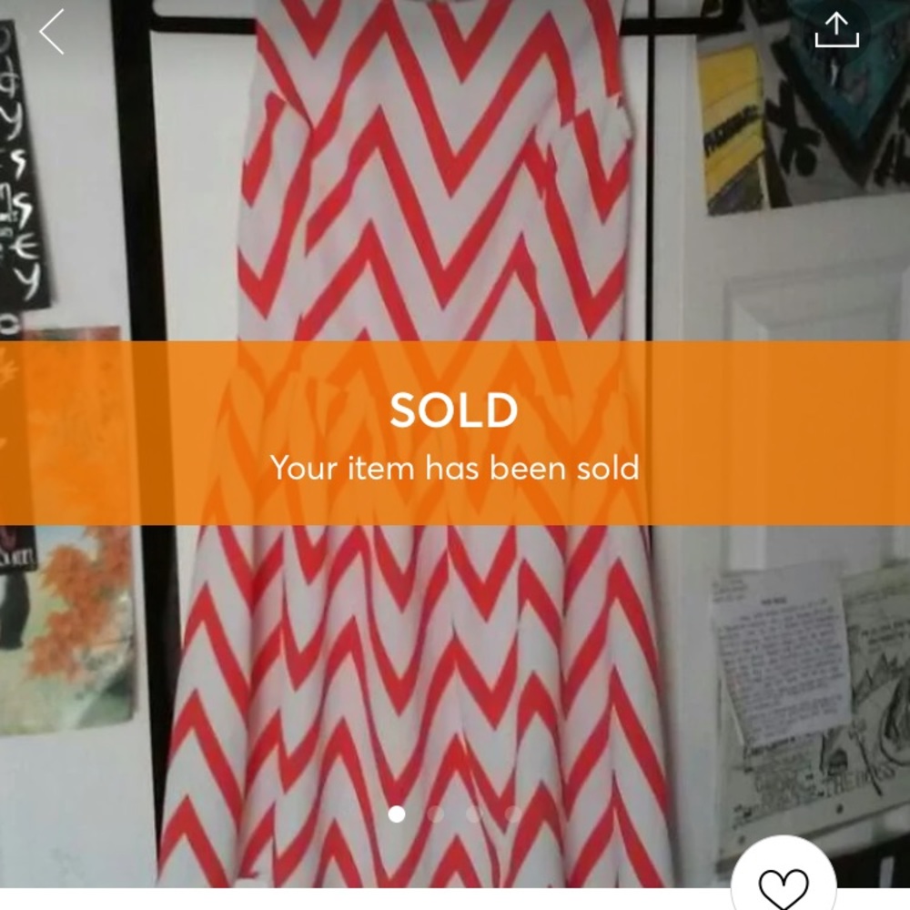 [Sold] Nordstrom Chevon Coral & White Dress